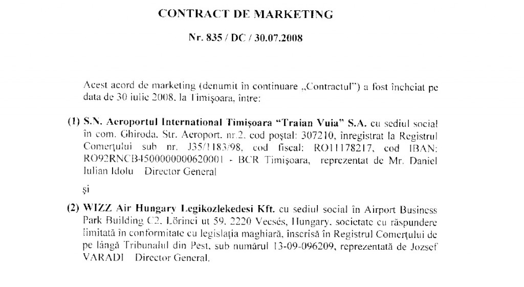 contract de marketing